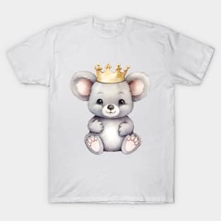 Watercolor Koala Wearing a Crown T-Shirt